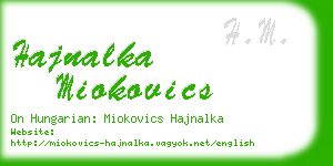 hajnalka miokovics business card